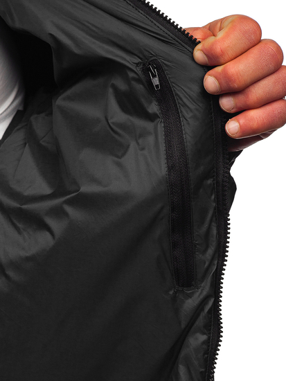 Geacă neagră cu glugă Bolf 5M3102