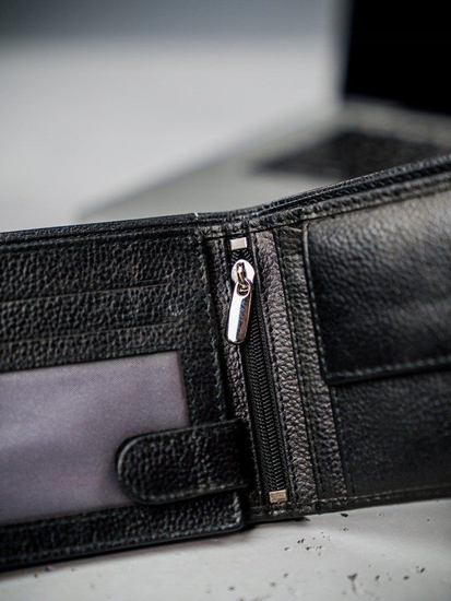 Portofel de piele bărbați negru 3080