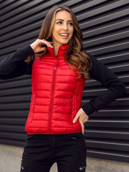 Vestă roșie matlasată dame Bolf B2705A
