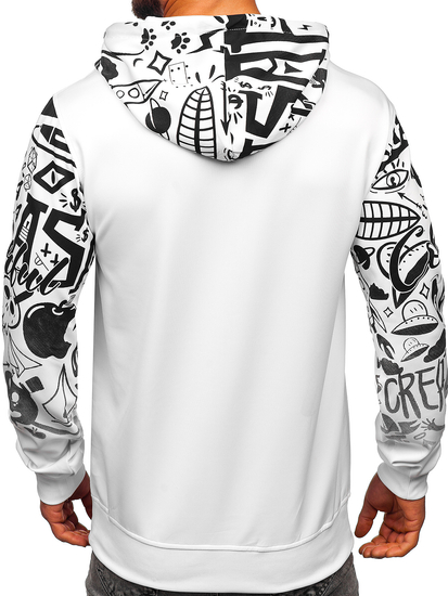 Hanorac cu imprimeu alb 8B995
