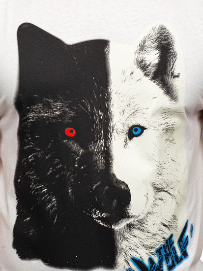 Maiou alb tank top cu imprimeu Bolf 14823