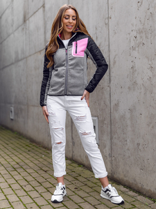 Hanorac/Jachetă sport tranzițională neagră pentru femei Bolf KSW4006A