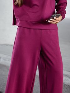 Trening cu fermoar două piese pentru femei Unt Burgundie Bolf 821111