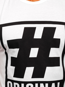 Maiou alb cu imprimeu Bolf 19802