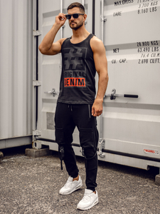 Tricou boxer cu imprimeu negru Bolf 14834A