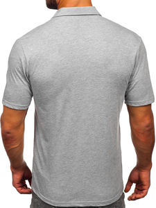 Tricou polo din bumbac gri Bolf 143006