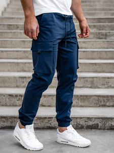 Pantaloni cargo bleumarin bărbați Bolf 701