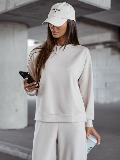 Trening cu fermoar pentru femei din două piese Unt Bej Bolf 821111