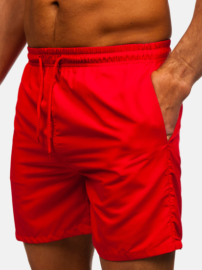 Pantaloni scurți de baie roșii pentru bărbați Bolf QD35