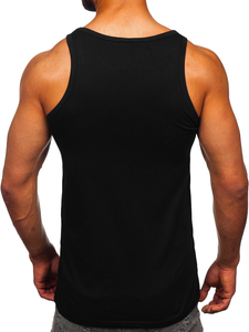 Maiou tank top negru cu imprimeu Bolf 14835