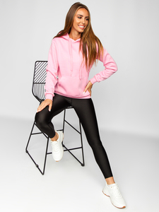 Hanorac roz tip cangur dame Bolf W02B