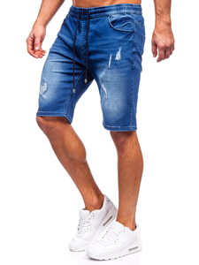Pantaloni scurți din denim bleumarin bărbătesc Bolf MP00601BS