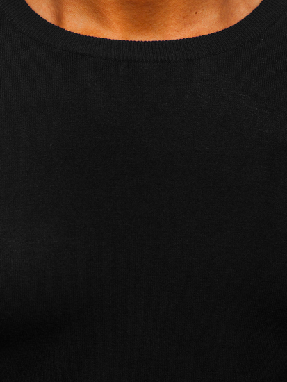 Pulover basic negru Bolf YY01