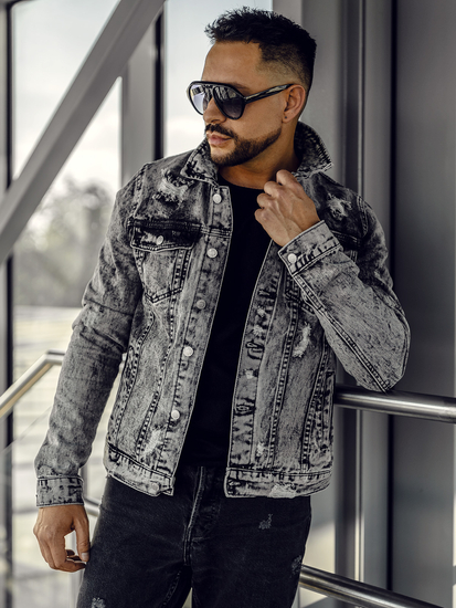 Geacă de blugi gri Bolf AK588