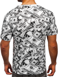 Tricou alb cu imprimeu Bolf 14907