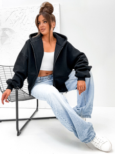 Hanorac termoizolant cu fluture pentru femei negru Bolf 821112