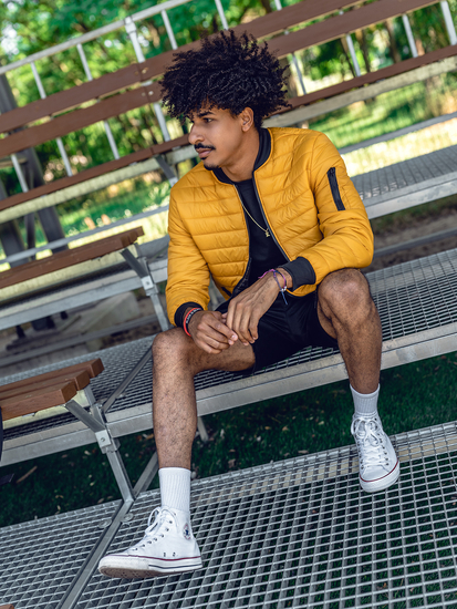 Geacă matlasată bomber camel Bolf MY-02