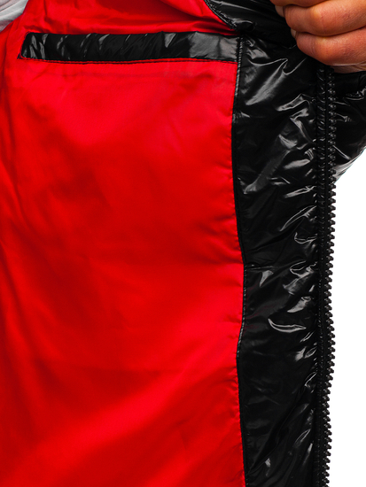 Geaca de iarna matlasata neagra pentru barbati Bolf 99311