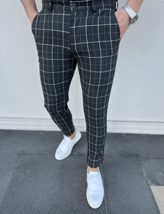 Pantaloni chino în carouri pentru bărbați de la Bolf 0032