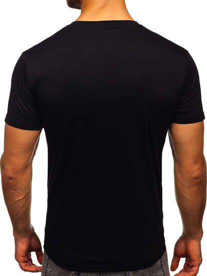 Tricou negru cu imprimeu Bolf KS2385