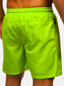 Pantaloni scurți de baie bărbătești verde neon Bolf QD32