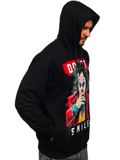 Hanorac cu imprimeu negru Bolf 6384