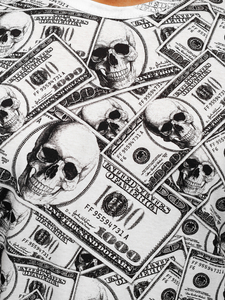 Tricou alb cu imprimeu Bolf 14907