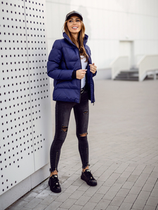 Geacă bleumarin de iarnă dame Bolf 23059