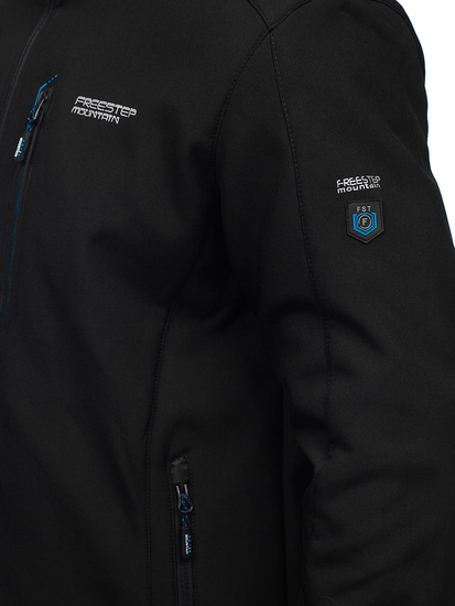 Geacă softshell negru-albastru Bolf WX061