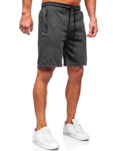 Pantaloni scurți de trening pentru bărbați din grafit Bolf 17K533