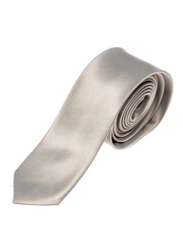 Cravată îngustă elegantă gri Bolf K001
