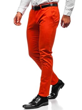Pantaloni chinos portocaliu bărbati Bolf 1143