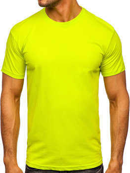 Tricou din bumbac galben-neon Bolf 192397