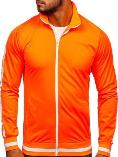 Bluză cu fermoar portocaliu retro syle Bolf 2126