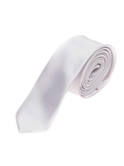Cravată elegantă pentru bărbat albă Bolf K001