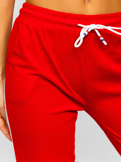 Pantaloni de trening dame roșii Bolf YW01020B