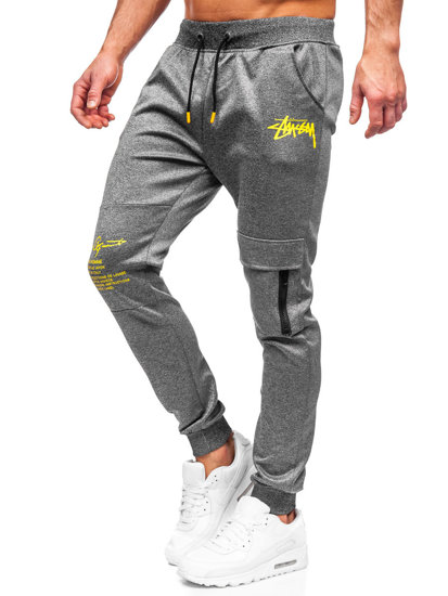 Pantaloni joggers cargo grafit Bolf K10286