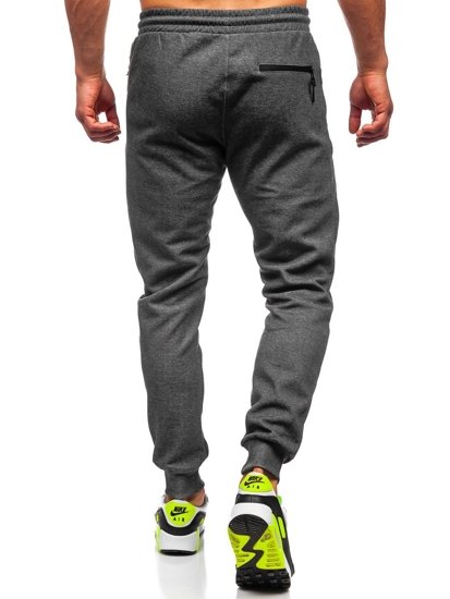 Pantaloni joggers grafit-portocaliu Bolf Q1042