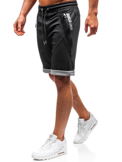 Pantaloni scurți de training negru-alb Bolf Q3878