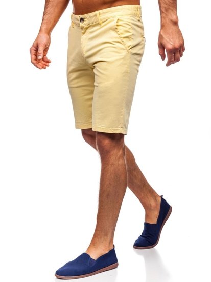 Pantaloni scurți galben-deschis Bolf 1142