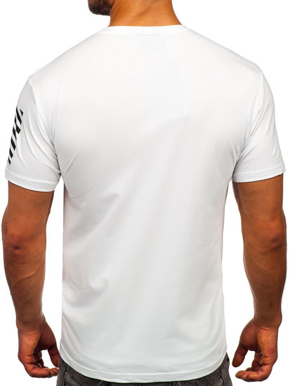 Tricou alb cu aplicații Bolf 2611-1