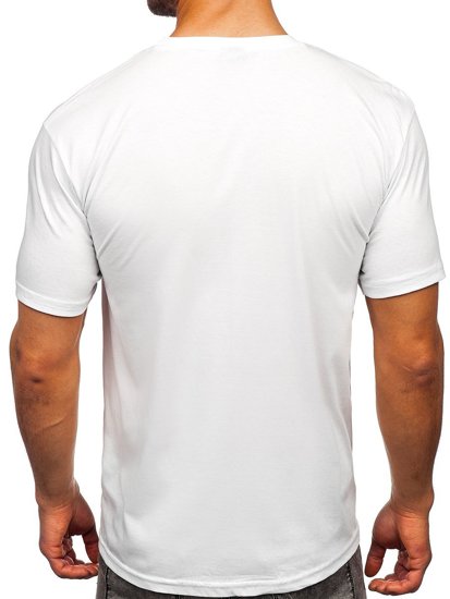 Tricou alb cu imprimeu Bolf 14802