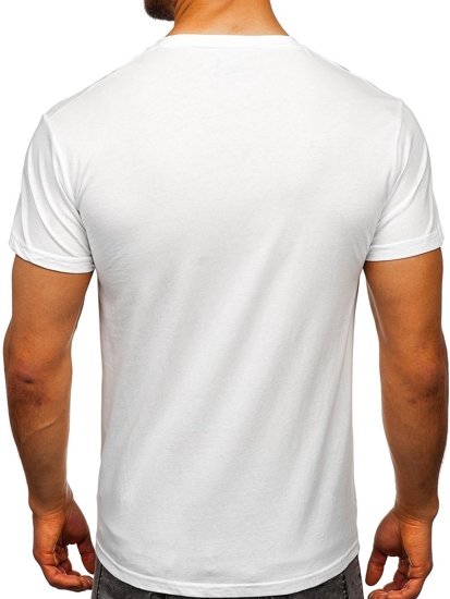 Tricou alb cu imprimeu Bolf KS2107