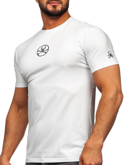 Tricou alb cu imprimeu Bolf MT3049