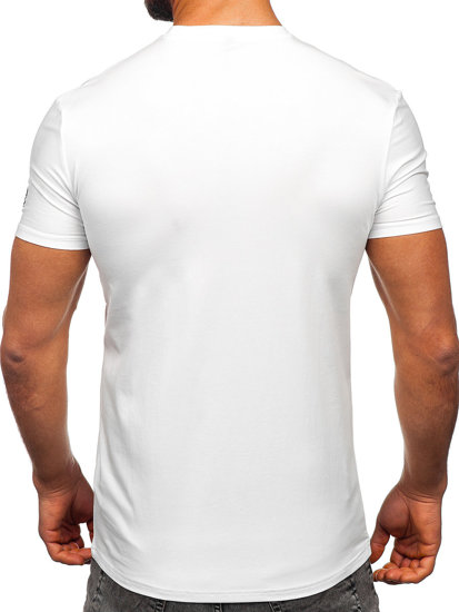 Tricou alb cu imprimeu Bolf MT3049