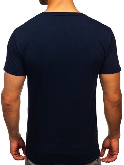 Tricou bleumarin cu imprimeu Bolf Y70002