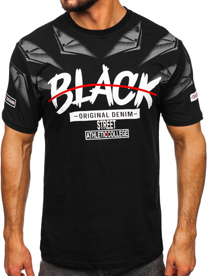 Tricou cu imprimeu negru Bolf 14208