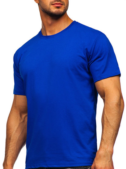 Tricou din bumbac albastru-aprins Bolf 192397