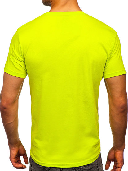 Tricou din bumbac galben-neon Bolf 192397