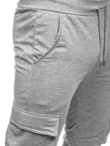  Pantaloni joggers cargo călduroși gri Bolf HW2357